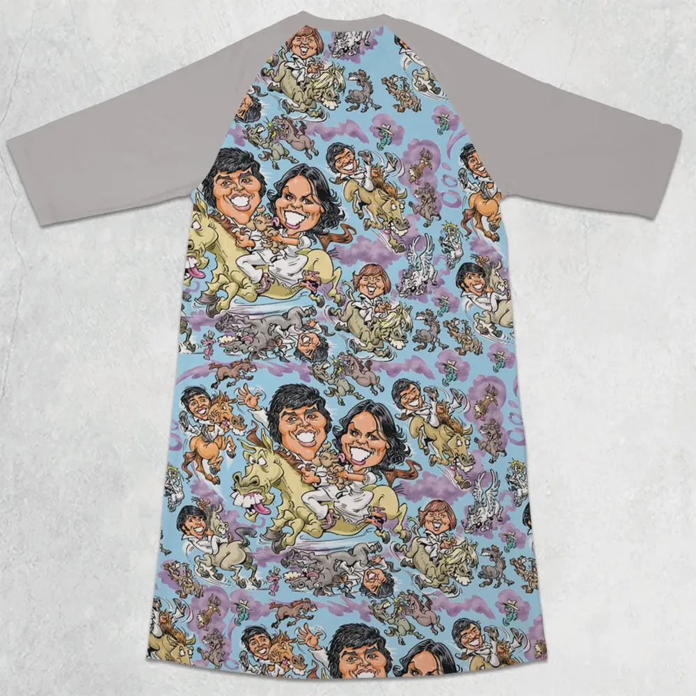 We Want the Osmonds 3/4 Sleeve Raglan Dress - 2