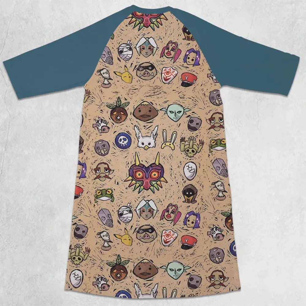 Zelda Universe The Legend of Zelda 3/4 Sleeve Raglan Dress - 2