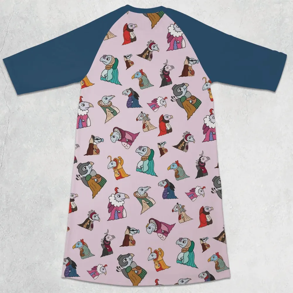Cute Skeksis The Dark Crystal 3/4 Sleeve Raglan Dress - 2