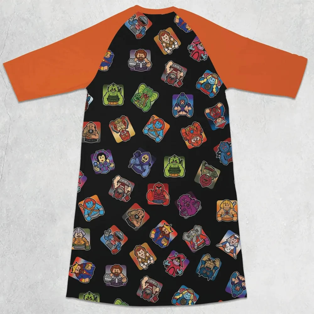 Retro Hero Masters of the Universe 3/4 Sleeve Raglan Dress - 2