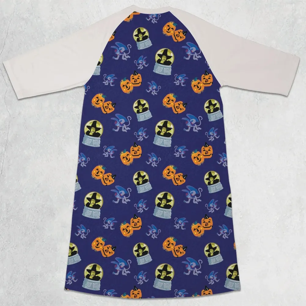 Wicked Witch Flying Monkey 3/4 Sleeve Raglan Dress - 2