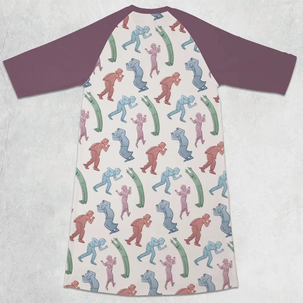 The Breakfast Club Dance 3/4 Sleeve Raglan Dress - 2
