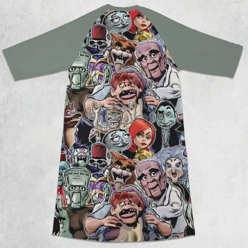 Party Like A Monster Mad Monster Party 3/4 Sleeve Raglan Dress - 2