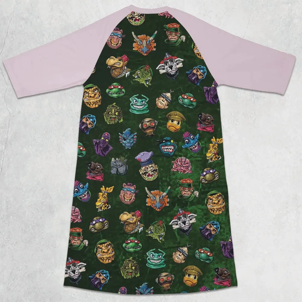 Good To Be Bad Guys Teenage Mutant Ninja Turtles 3/4 Sleeve Raglan Dress - 2