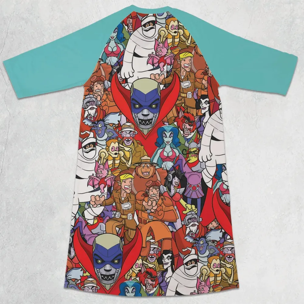 Ghostbusters Animated Series Characters 3/4 Sleeve Raglan Dress - 2