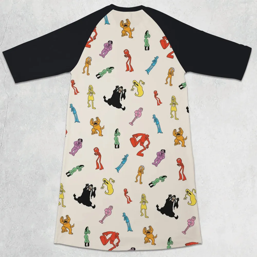 Witch'S Night Out 3/4 Sleeve Raglan Dress - 2