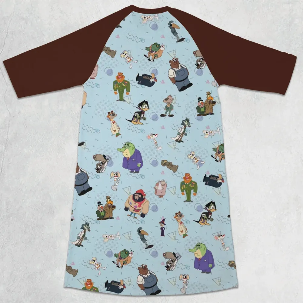 Danger Mouse Duckula Return 3/4 Sleeve Raglan Dress - 2