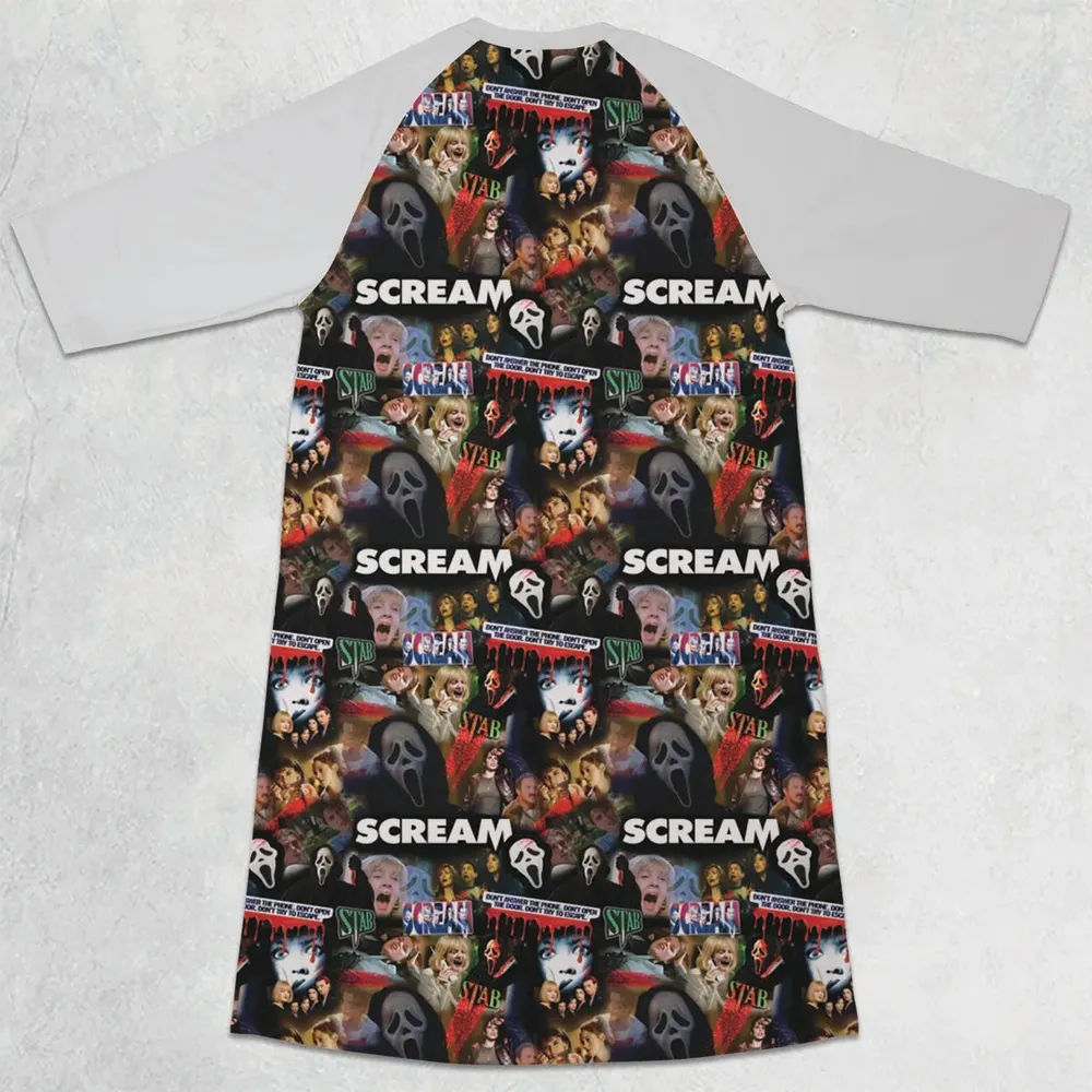 Slasher Chic Scream 3/4 Sleeve Raglan Dress - 2