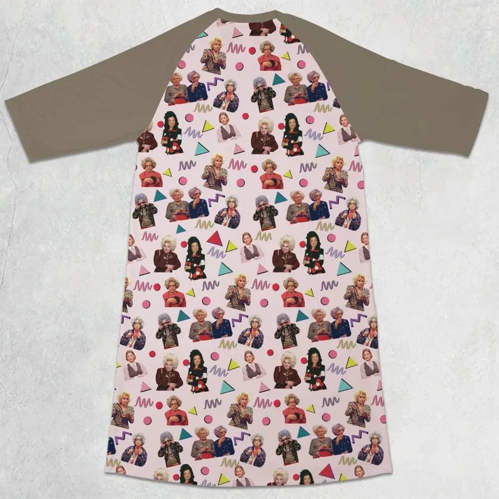 Judging You The Nanny 3/4 Sleeve Raglan Dress - 2