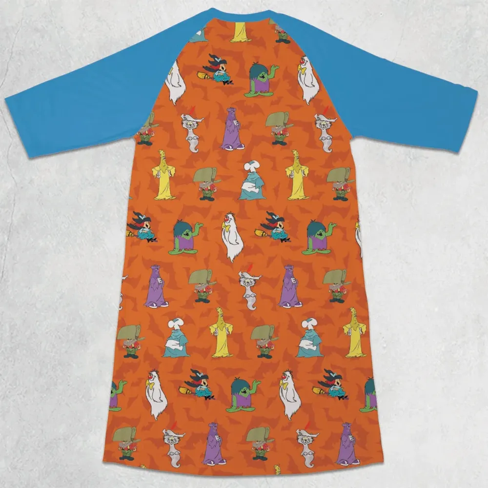 Happy Halloween From Hanna Barbera 3/4 Sleeve Raglan Dress - 2