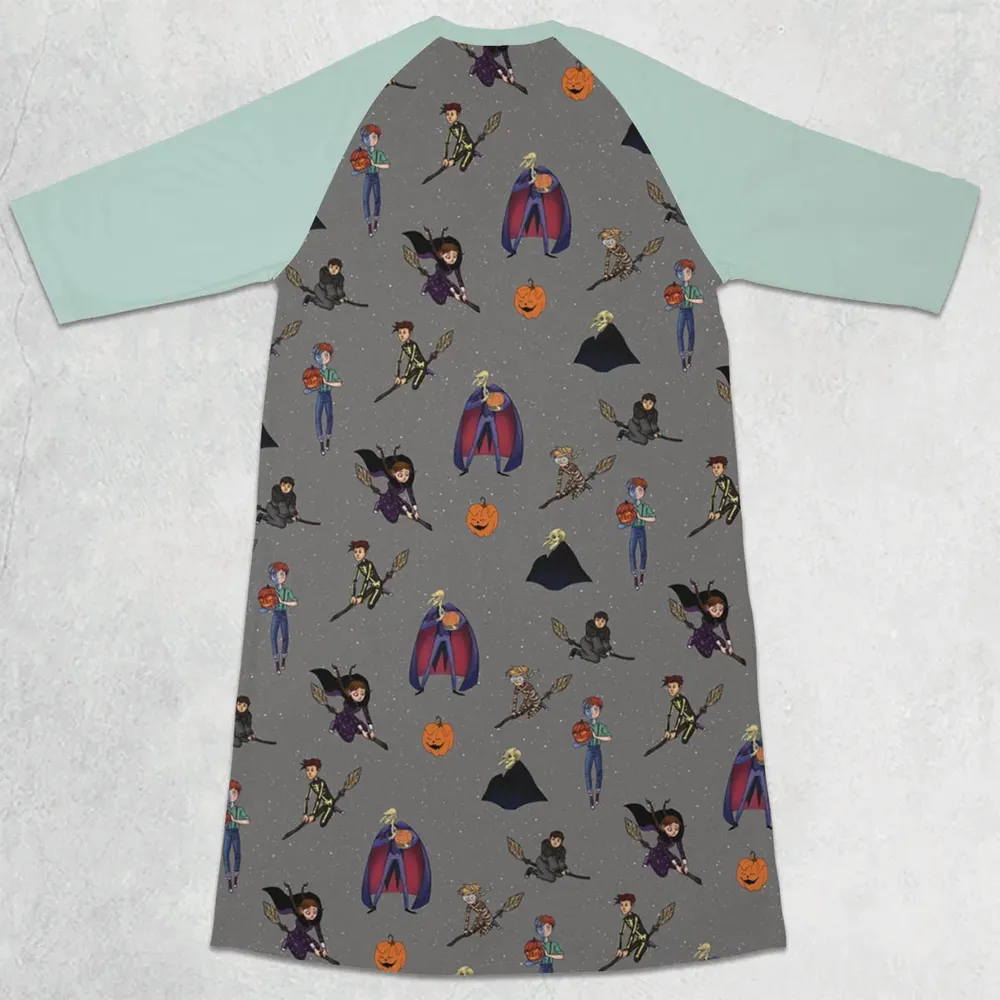 The Halloween Tree Character 3/4 Sleeve Raglan Dress - 2