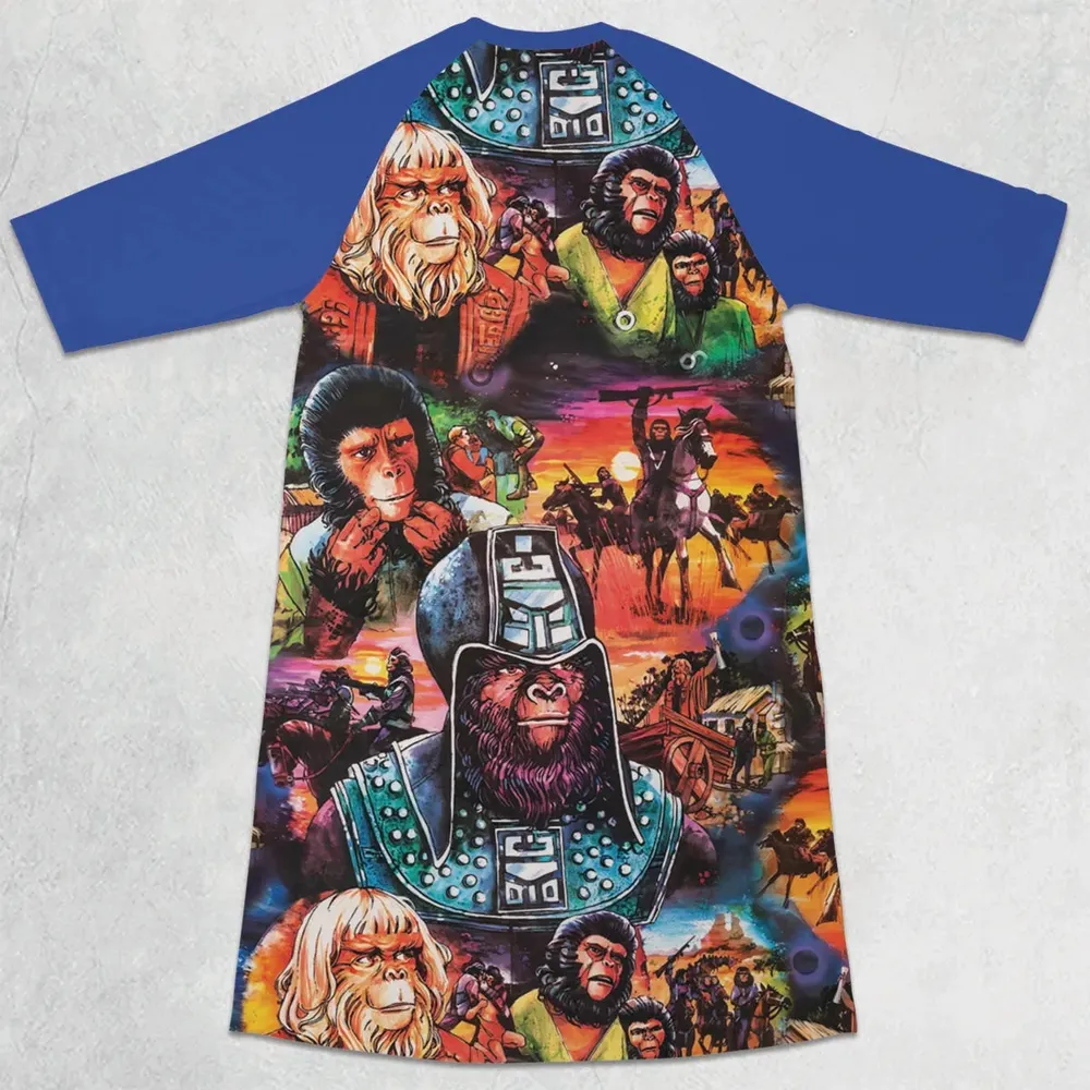 Planet of the Apes 3/4 Sleeve Raglan Dress - 2