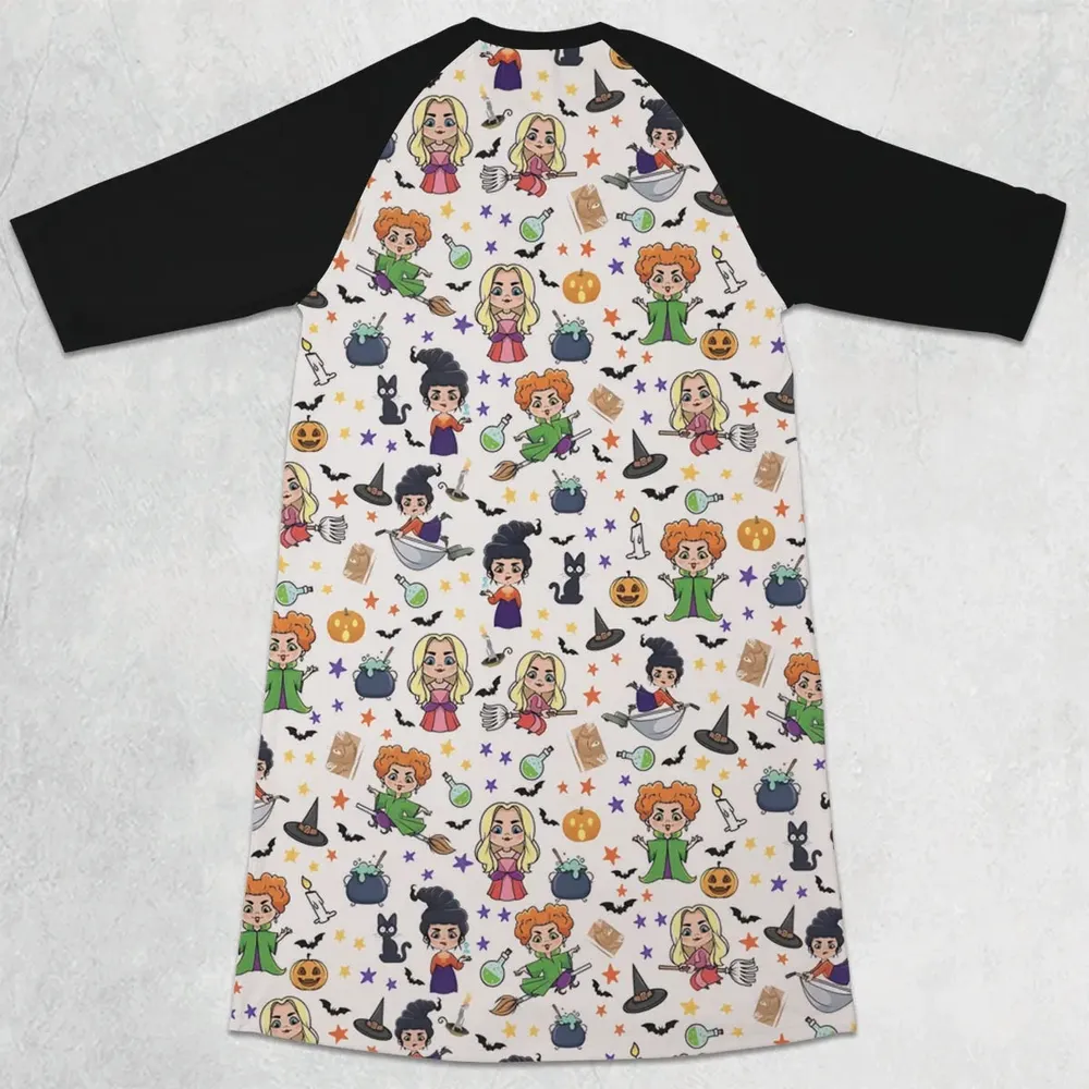 Enchanted Evenings Hocus Pocus 3/4 Sleeve Raglan Dress - 2