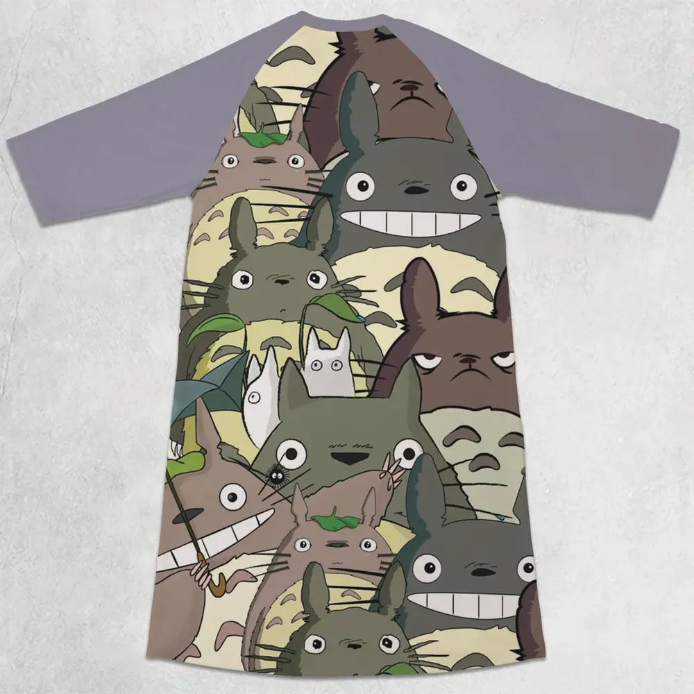 My Neighbor Totoro 3/4 Sleeve Raglan Dress - 2