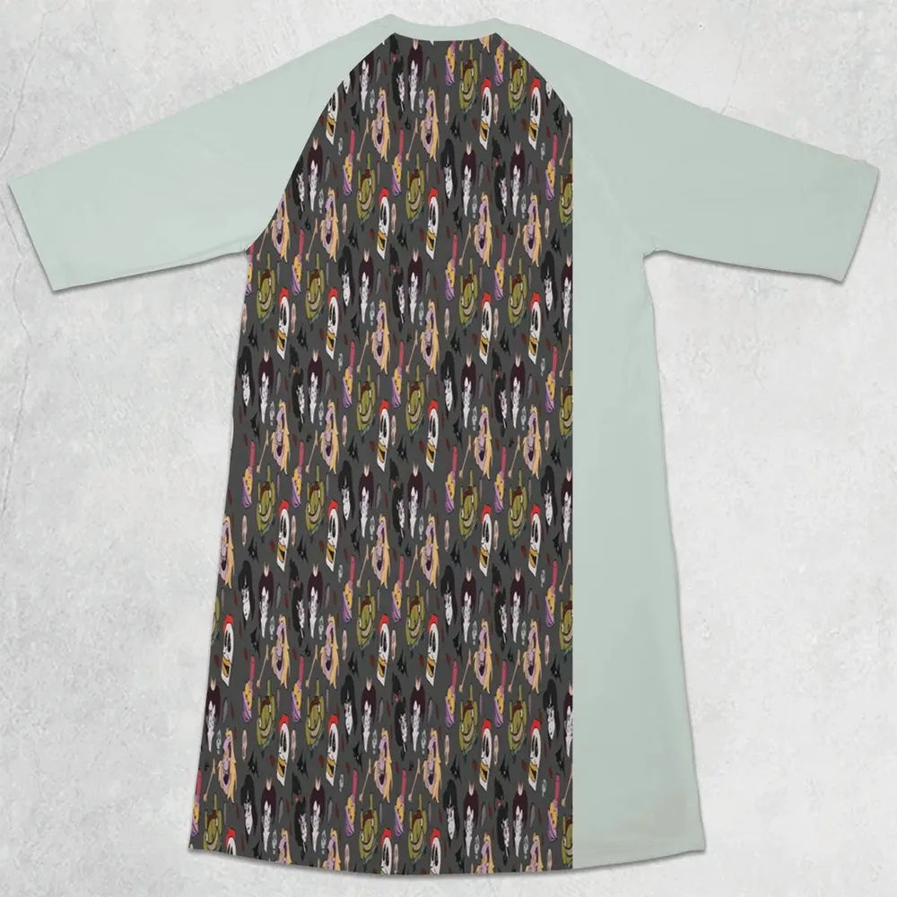 Beetlejuice Animated 3/4 Sleeve Raglan Dress - 2