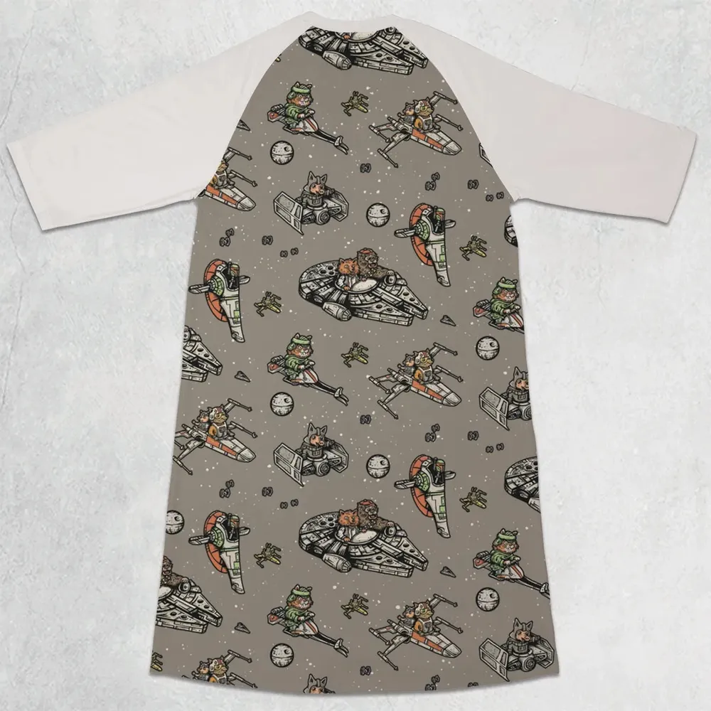 Goldbug Leader Star Wars 3/4 Sleeve Raglan Dress - 2