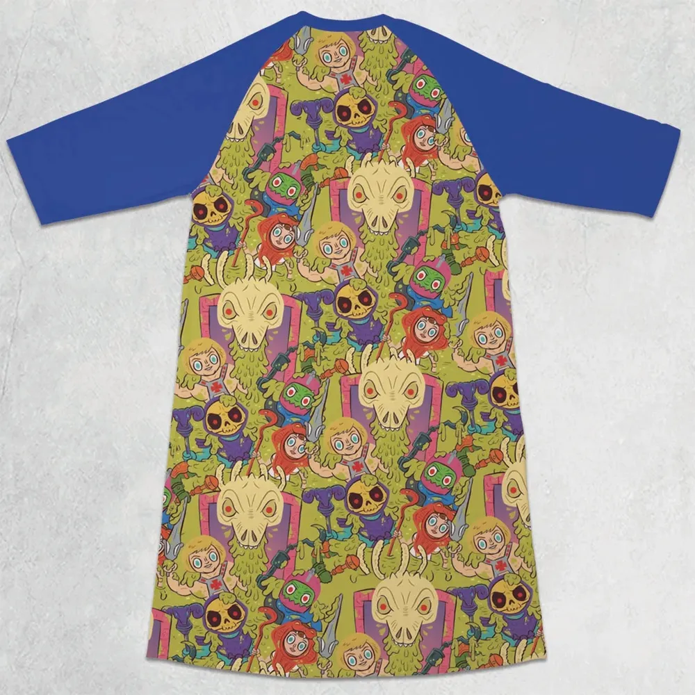 Victims of the Slime Pit He-Man and the Masters of the Universe 3/4 Sleeve Raglan Dress - 2