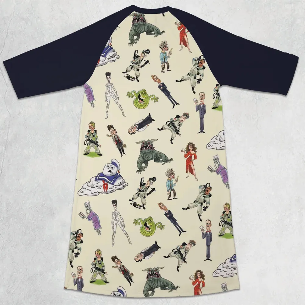 Real Ghostbusters 3/4 Sleeve Raglan Dress - 2