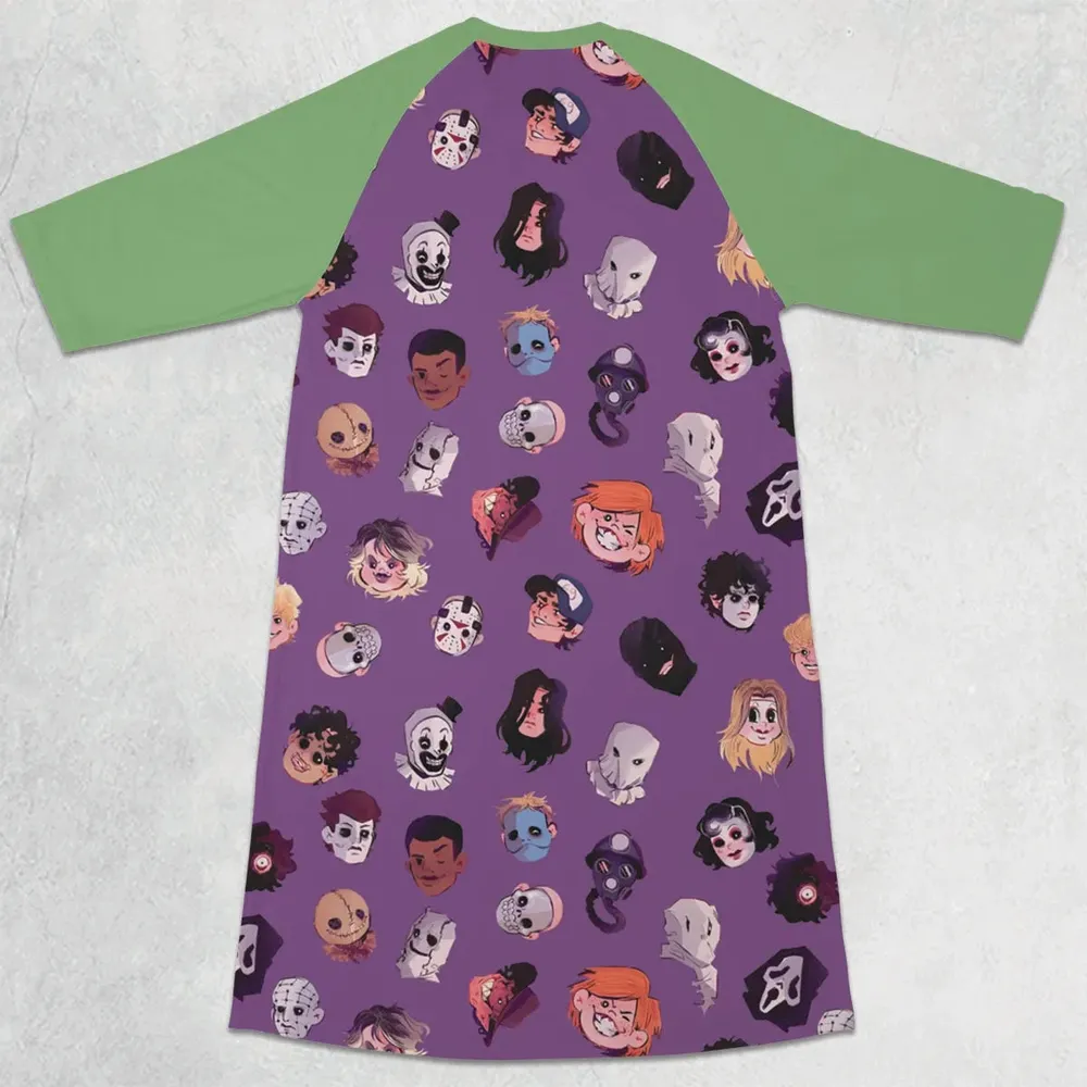 Happy Octubre! 3/4 Sleeve Raglan Dress - 2