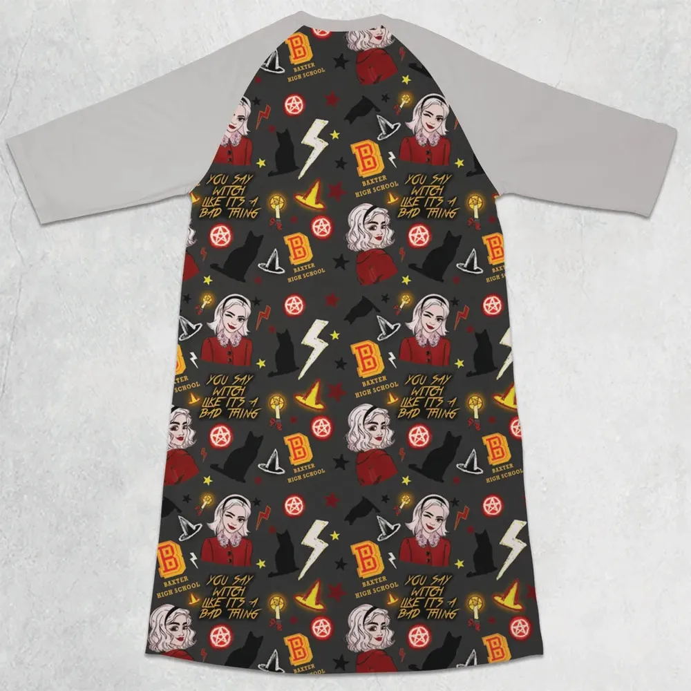 Chilling Adventures 3/4 Sleeve Raglan Dress - 2
