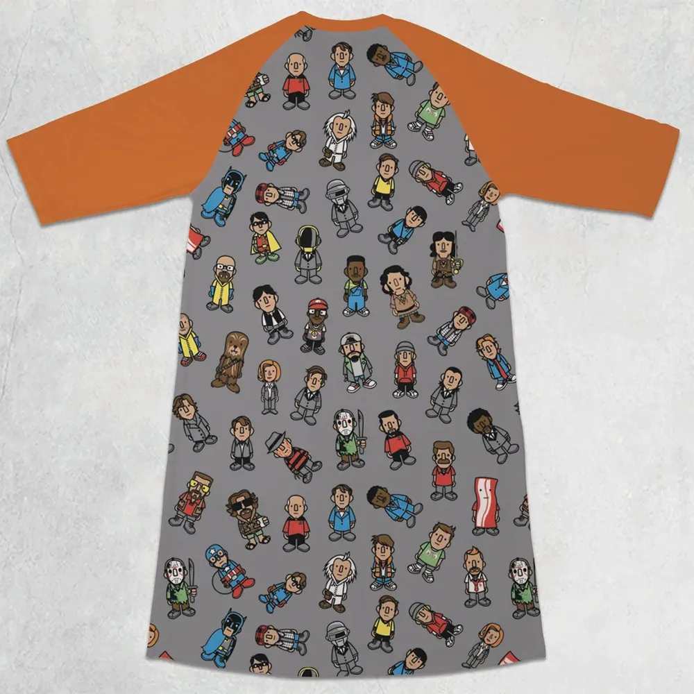 Homies 3/4 Sleeve Raglan Dress - 2