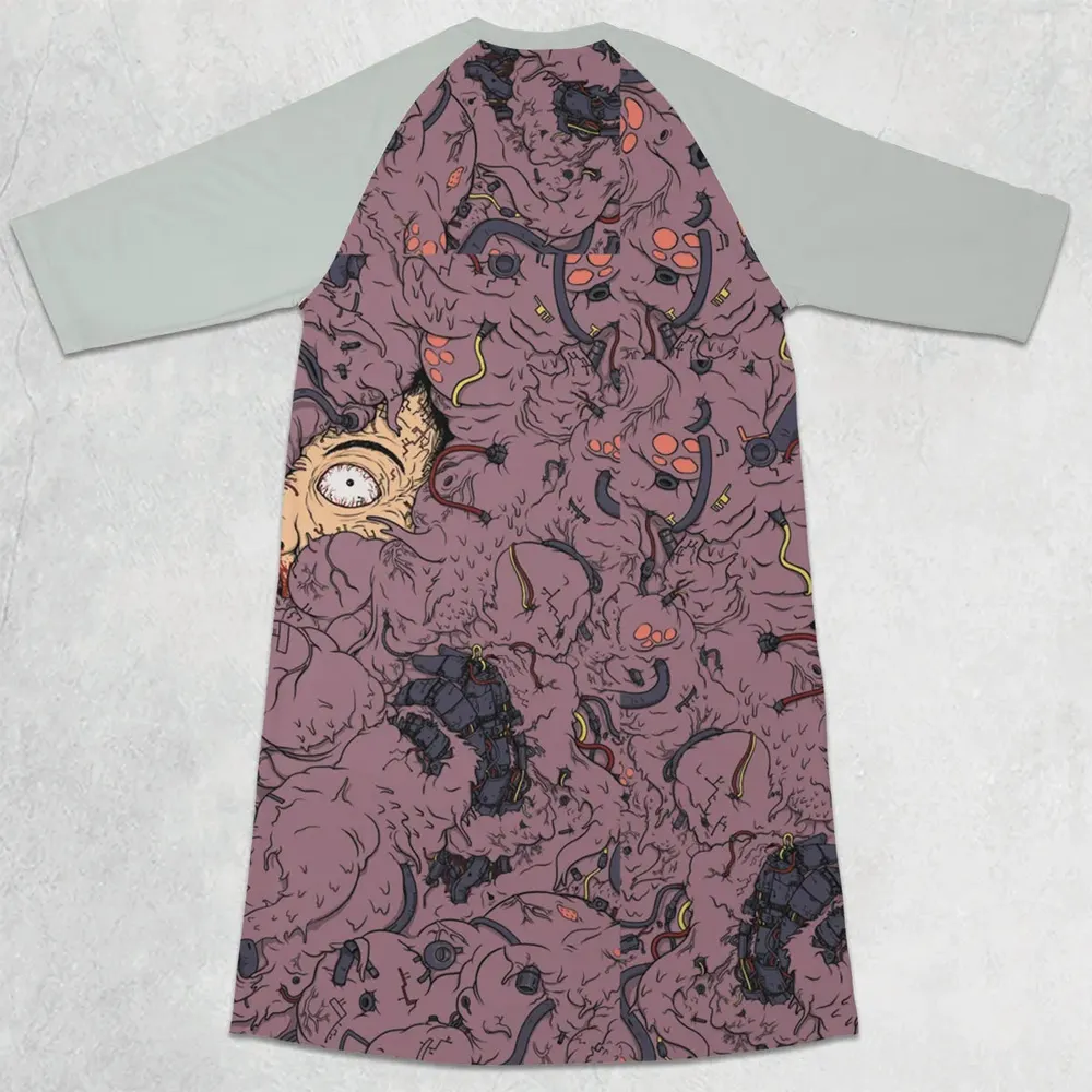 Uncontrollable Power Akira 3/4 Sleeve Raglan Dress - 2