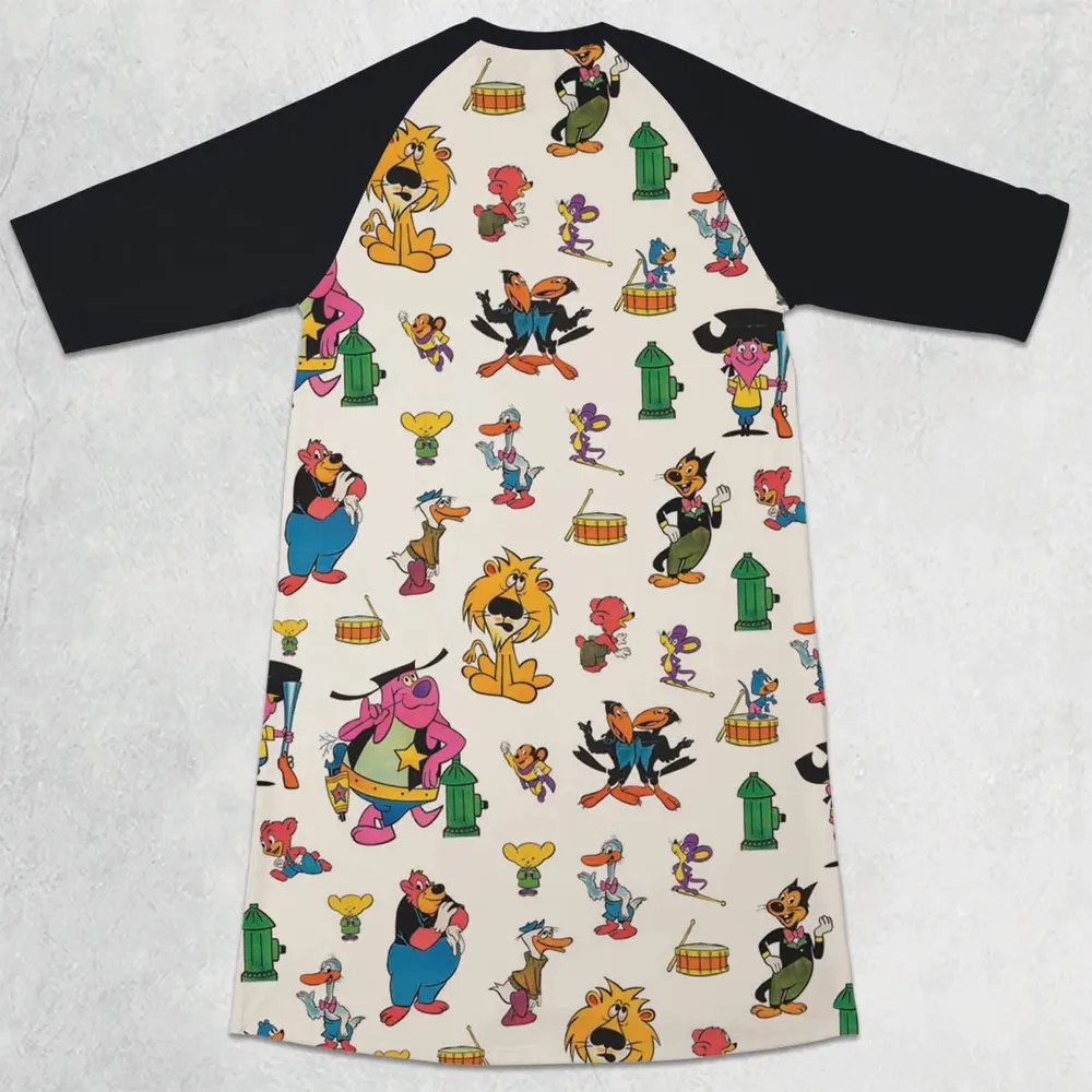 Terrytoons Characters 3/4 Sleeve Raglan Dress - 2