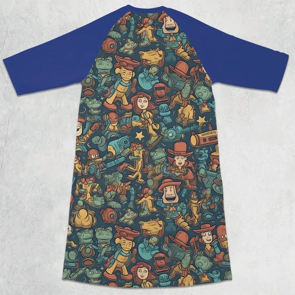 Story of Toy Cowboys Toy Story 3/4 Sleeve Raglan Dress - 2
