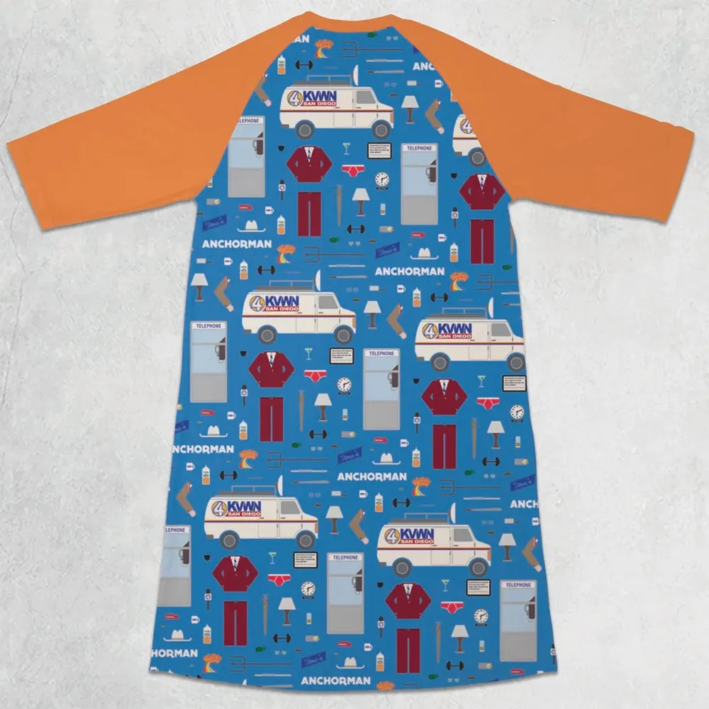 Anchor Chic Anchorman 3/4 Sleeve Raglan Dress - 2