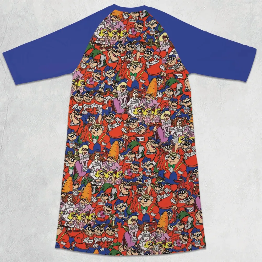 Beagle Boys Patterns 3/4 Sleeve Raglan Dress - 2