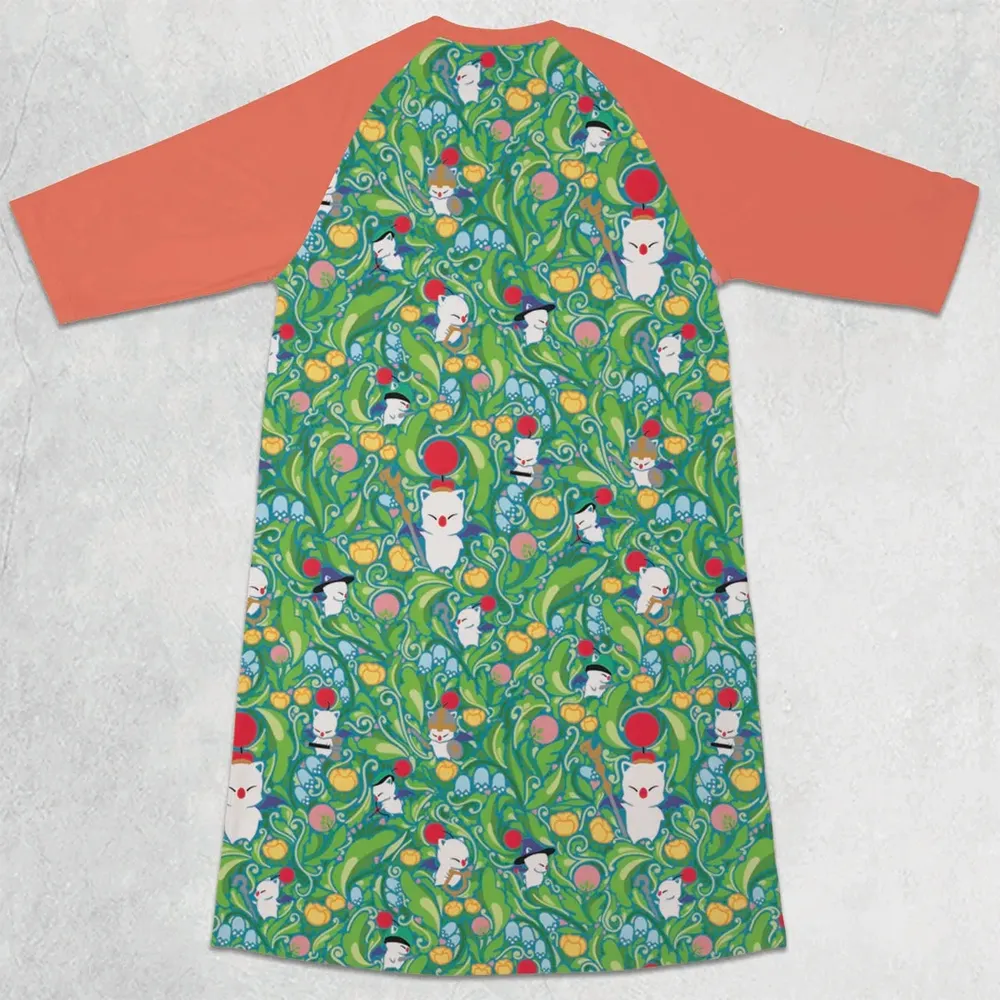 Moogle Final Fantasy 3/4 Sleeve Raglan Dress - 2