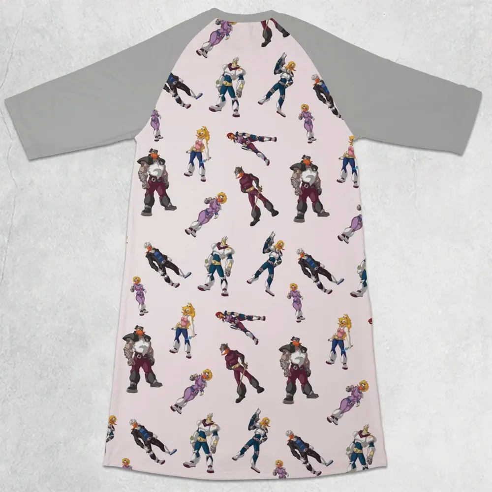 Mighty Ducks The Animated Series Characters 3/4 Sleeve Raglan Dress - 2
