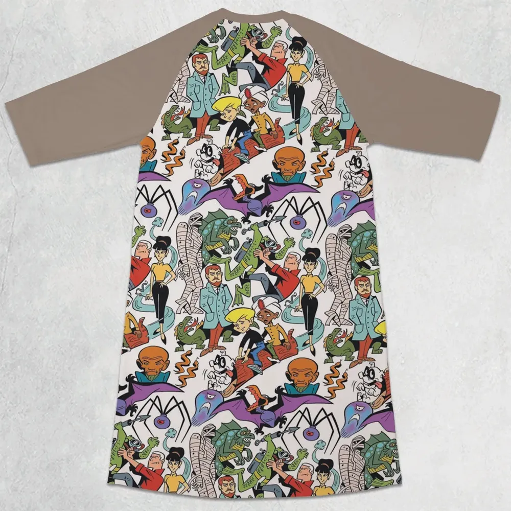 The Adventures Jonny Quest 3/4 Sleeve Raglan Dress - 2