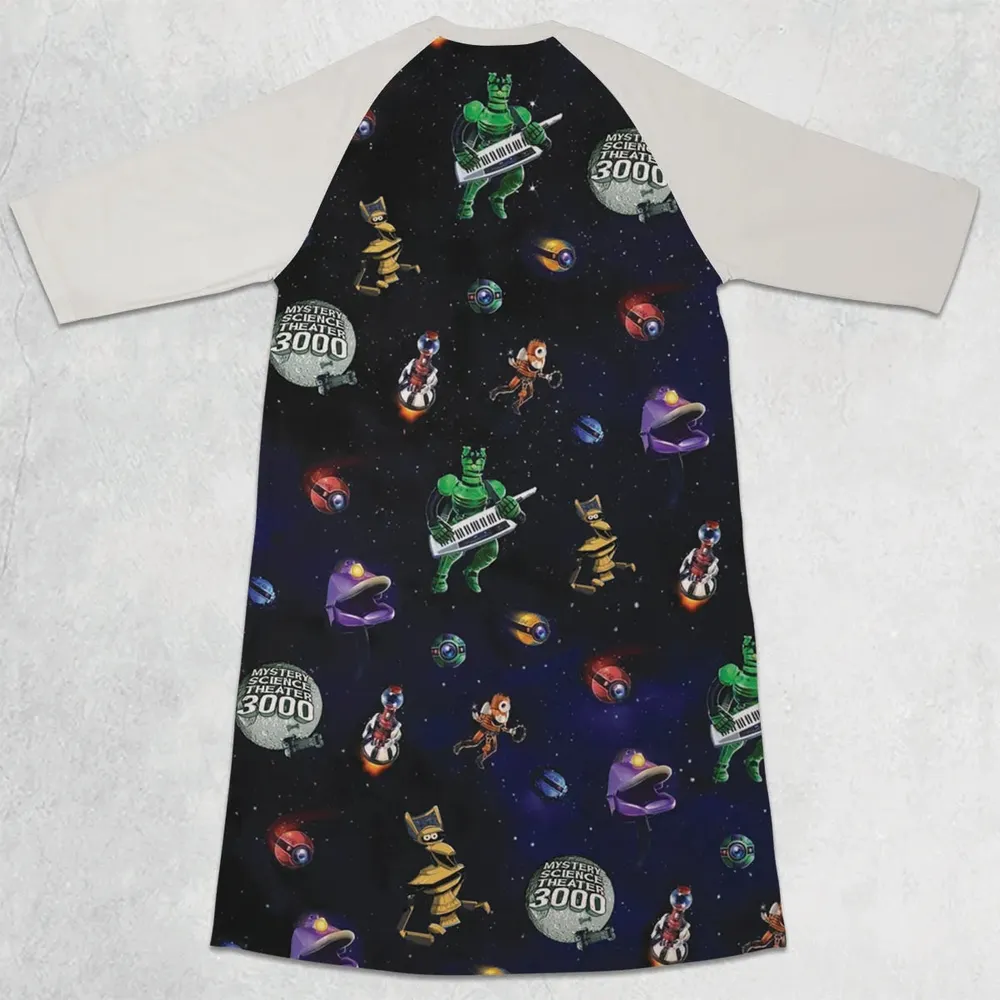 Robot Roll Call MST3K 3/4 Sleeve Raglan Dress - 2