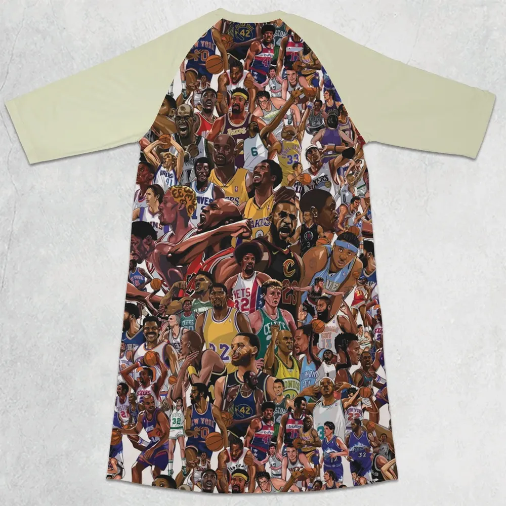 Basketball Superstars 3/4 Sleeve Raglan Dress - 2