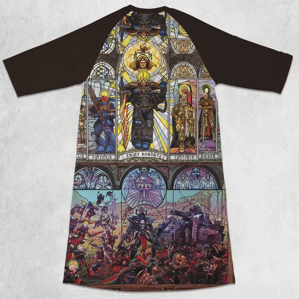 WH40K Library 3/4 Sleeve Raglan Dress - 2