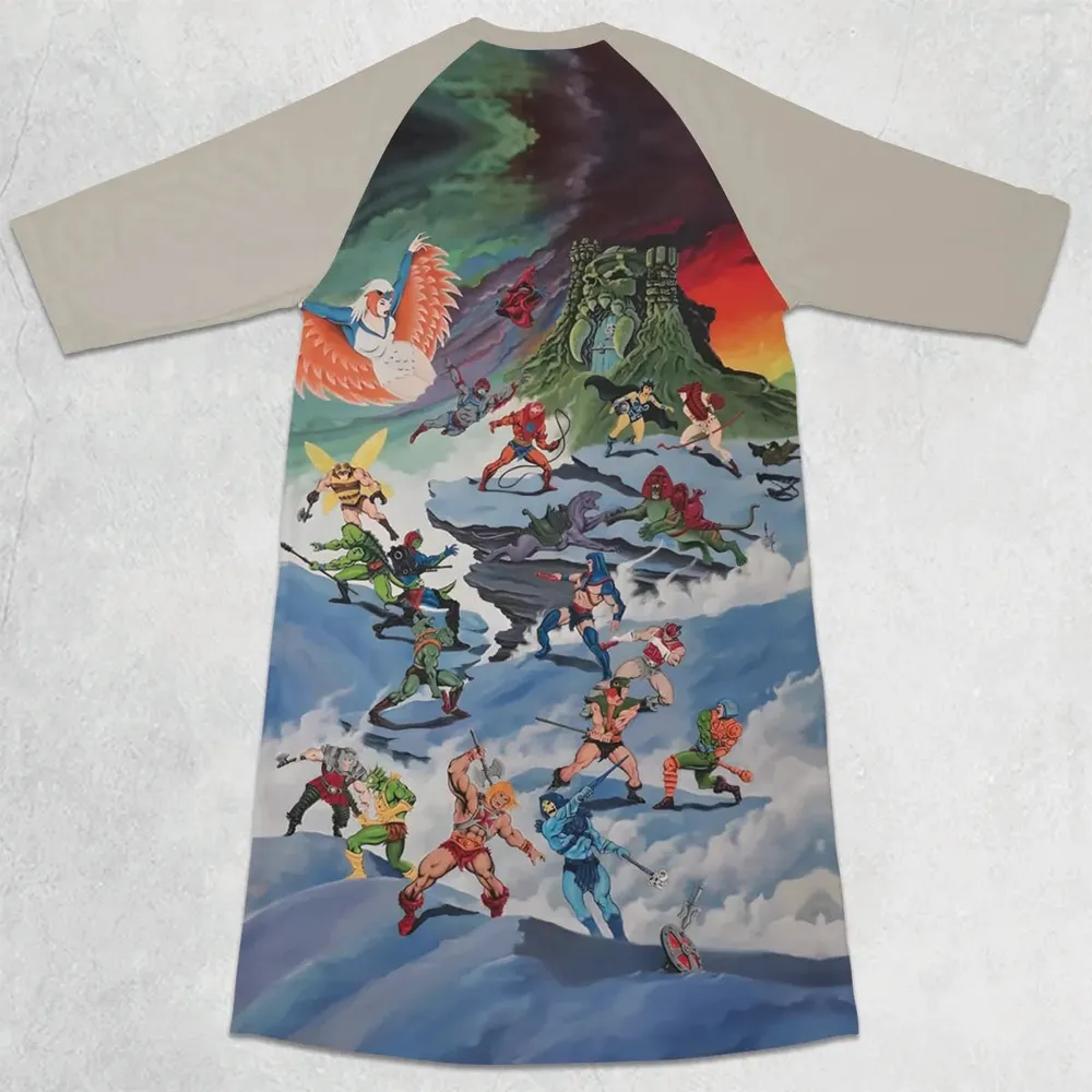MOTU Castle Grayskull Battle 3/4 Sleeve Raglan Dress - 2