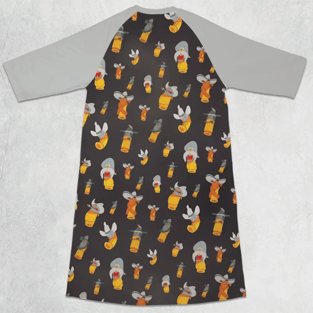 Toon Bullet Roger Rabbit Original 3/4 Sleeve Raglan Dress - 2