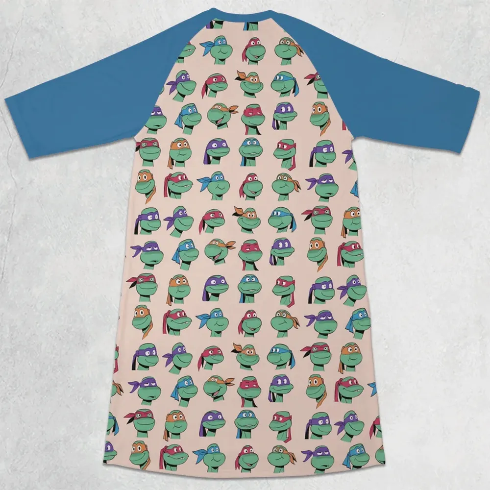 Early Stages TMNT 3/4 Sleeve Raglan Dress - 2