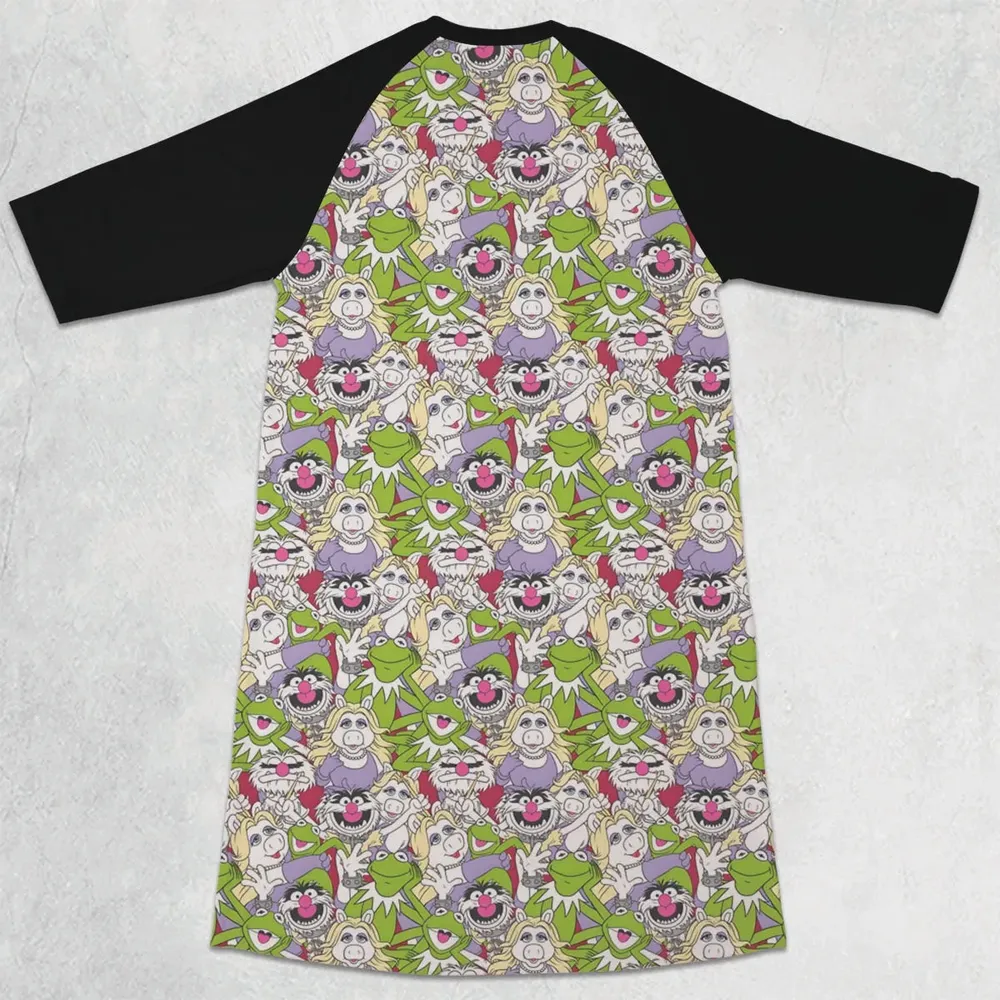 Muppet Mania The Muppets 3/4 Sleeve Raglan Dress - 2