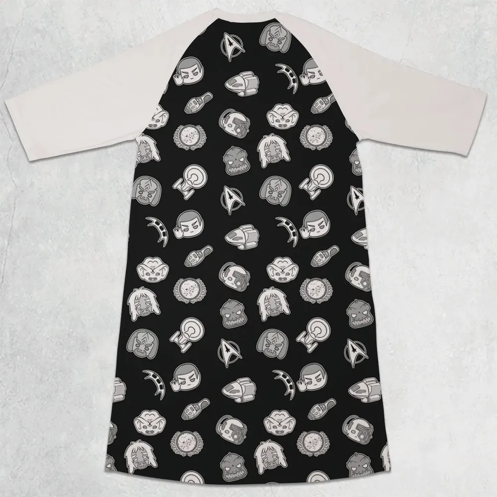 Trek Lover Star Trek 3/4 Sleeve Raglan Dress - 2