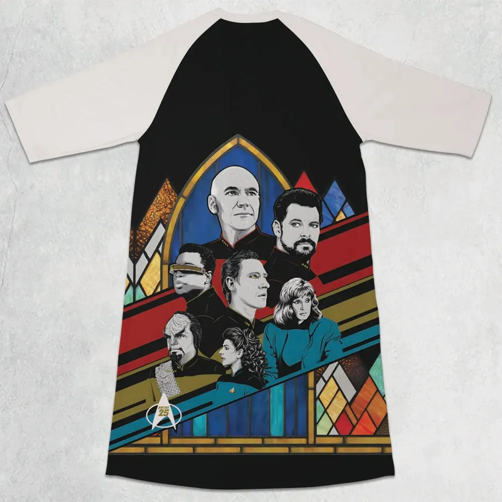 The Next Generation Star Trek 3/4 Sleeve Raglan Dress - 2