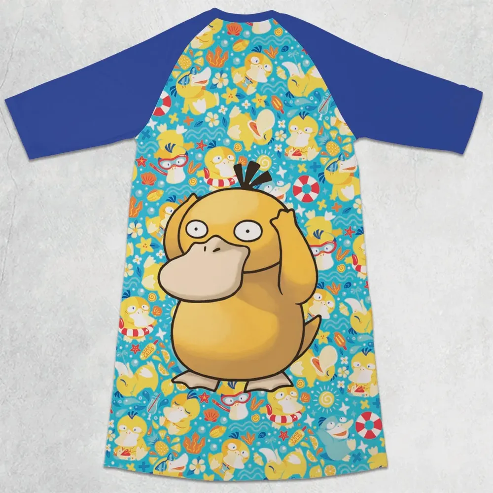 Psyduck Power Pokemon 3/4 Sleeve Raglan Dress - 2