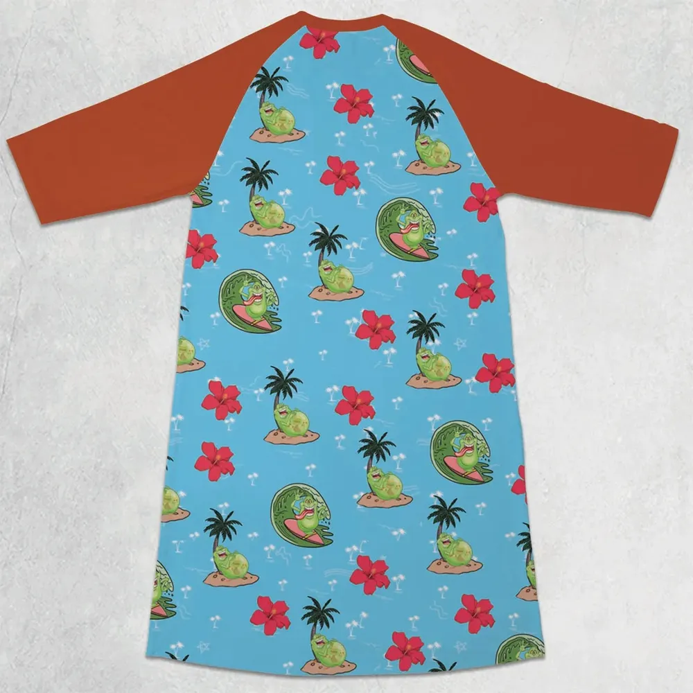 Ghostbusters Slimer Summer Vibes 3/4 Sleeve Raglan Dress - 2