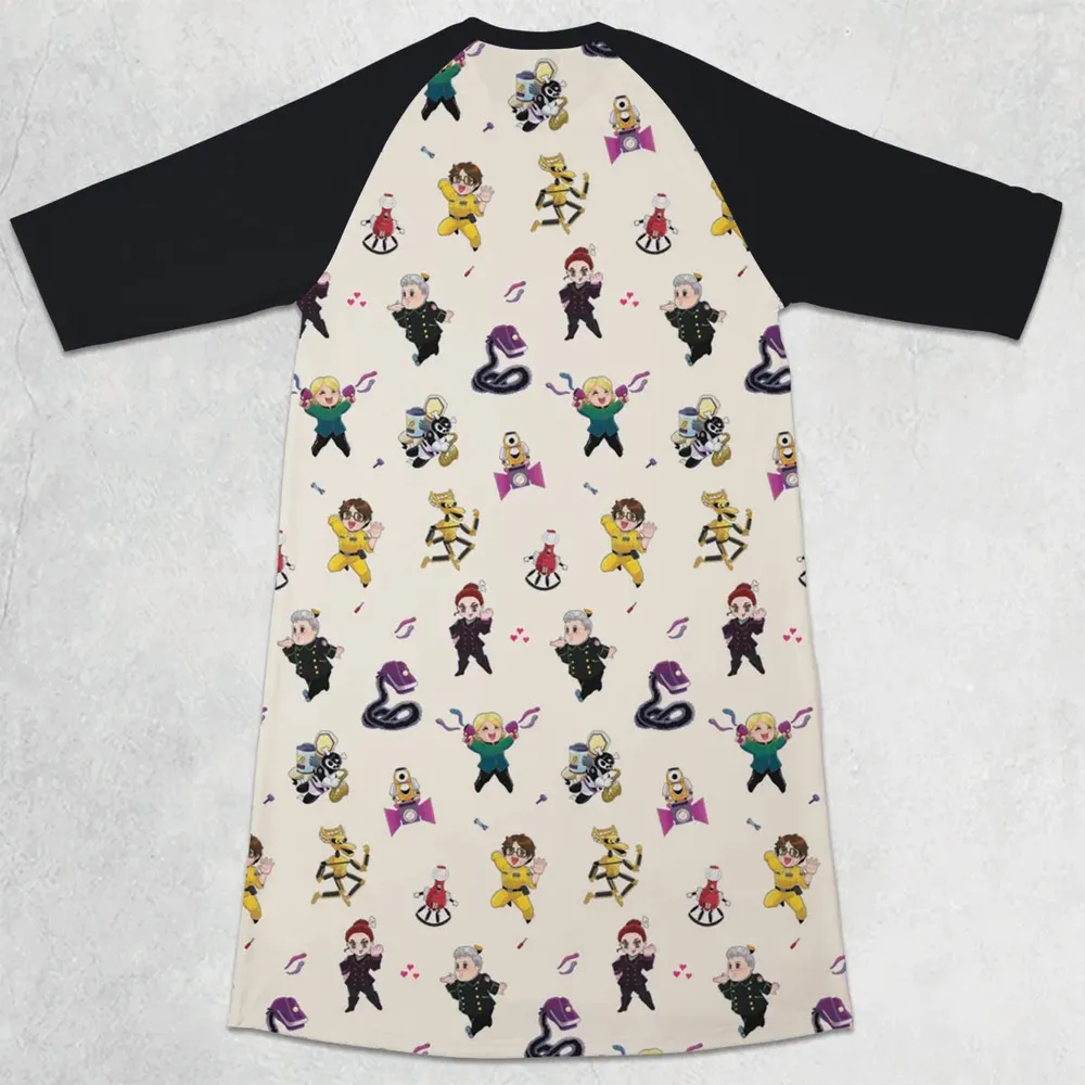 Mst3k Chibi Characters 3/4 Sleeve Raglan Dress - 2