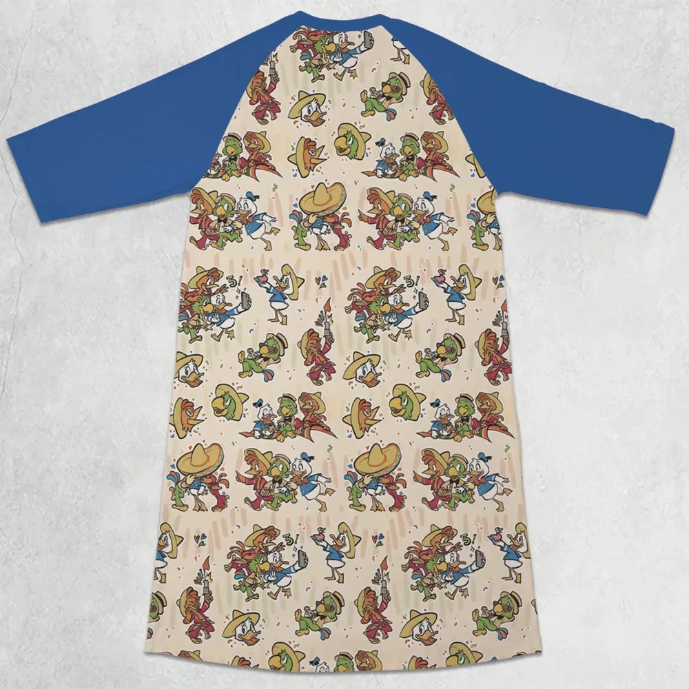 Quacktastic DuckTales 3/4 Sleeve Raglan Dress - 2