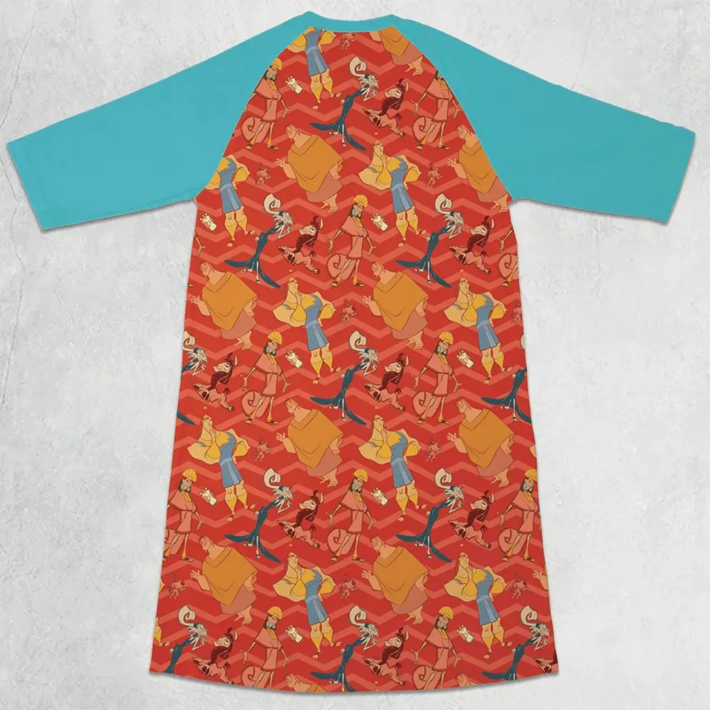 The Emperor's New Groove 3/4 Sleeve Raglan Dress - 2