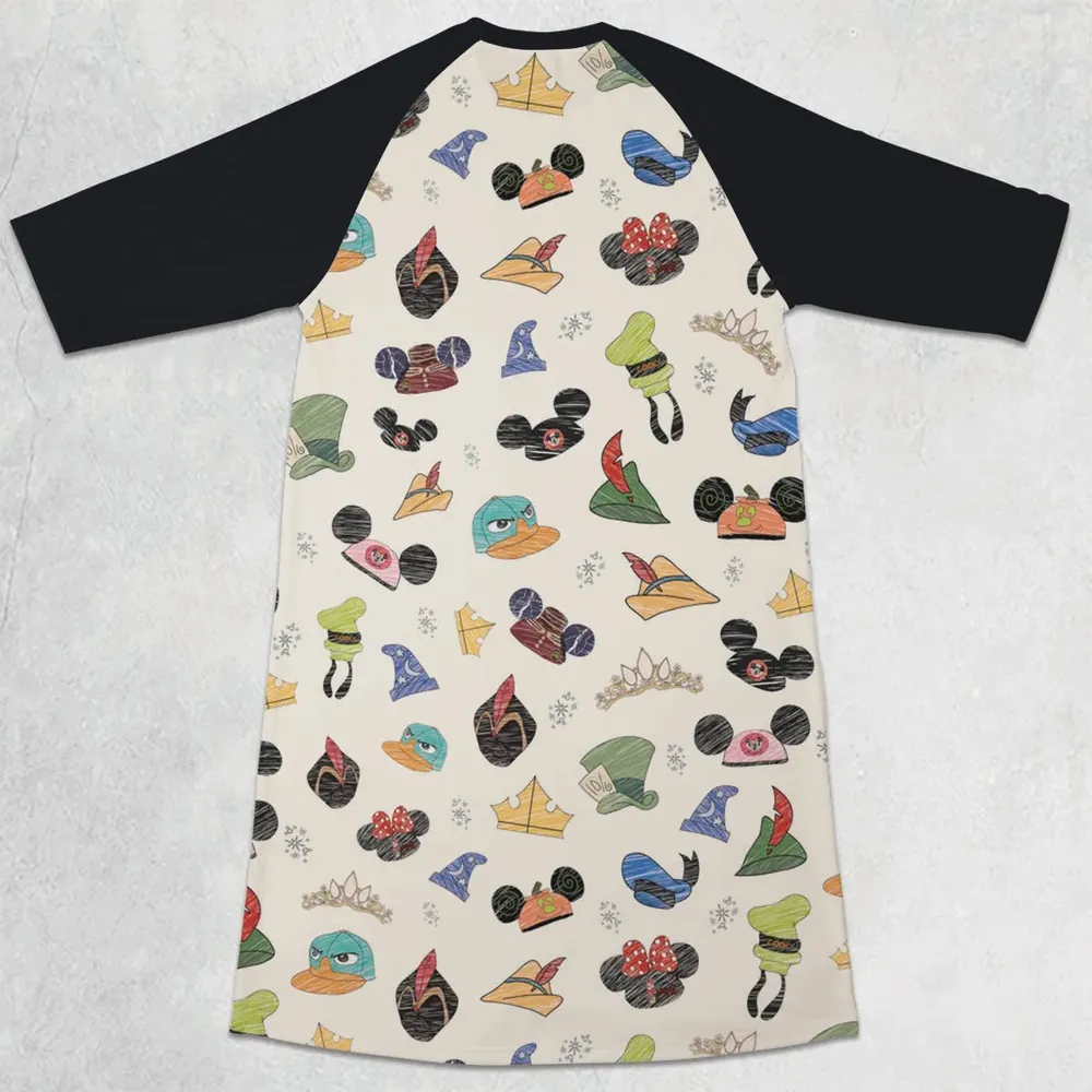 The Happiest Kingdom 3/4 Sleeve Raglan Dress - 2