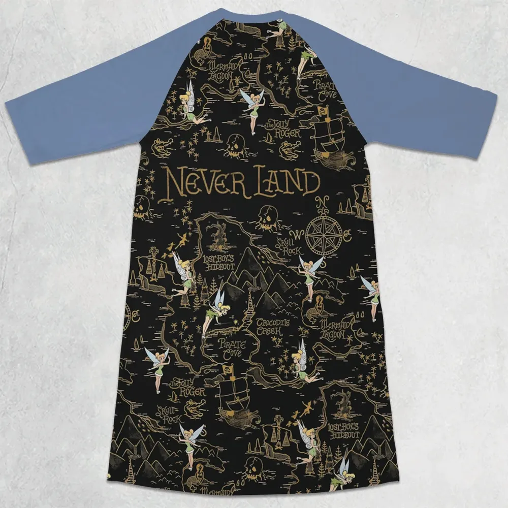 Finding Neverland Tinker Bell 3/4 Sleeve Raglan Dress - 2