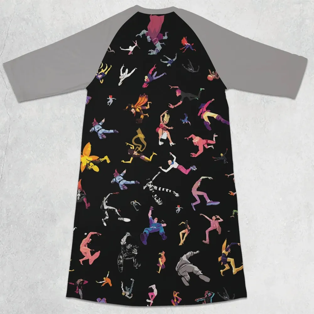 Venture Bros Falling 3/4 Sleeve Raglan Dress - 2
